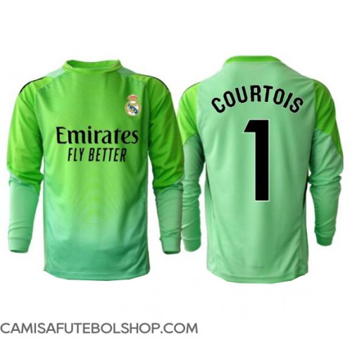 Camisa de time de futebol Real Madrid Thibaut Courtois #1 Goleiro Replicas 2º Equipamento 2025-26 Manga Comprida